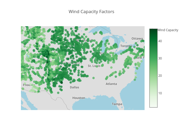 Wind Capacity Factors | scattermapbox made by Jgibson2 | plotly